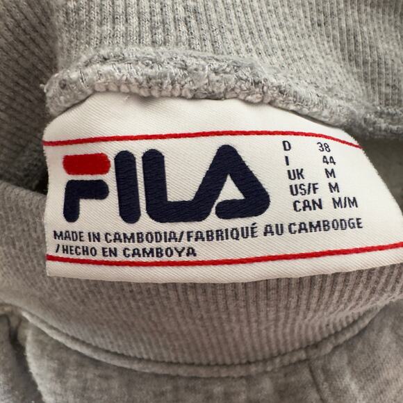 FILA Men's Jogger Sweatpants Grey Cotton Classic Logo Size M - Picture 10 of 10